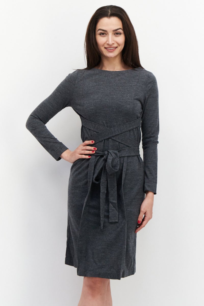 VERO MODA Women Heather Midi Dress, Grey - Image 4
